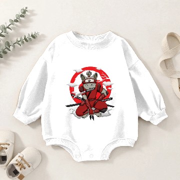 Discover Ninja Cat Japanese Samurai Katana Ninja Kitty Baby Romper Sweatshirts