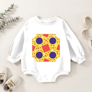 Discover Polka dots pattern design yellow Baby Romper Sweatshirts