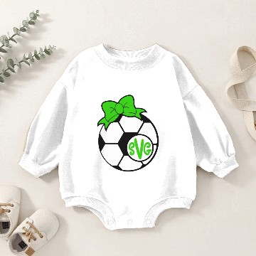 Discover Soccer Monogram Baby Romper Sweatshirts