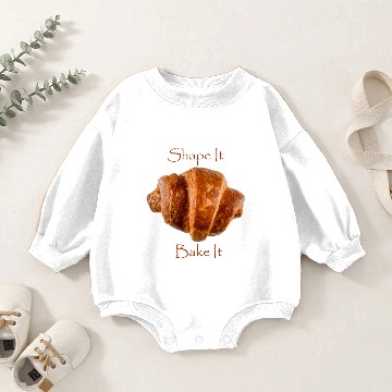 Discover Croissant Baby Romper Sweatshirts