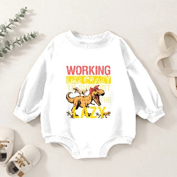 Discover Mamasaurus Working Crazy Mama Saurus To Support Baby Romper Sweatshirts