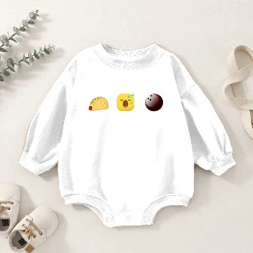 Discover Eat Sleep Bowling Repeat Emoticons Graphic Baby Romper Sweatshirts