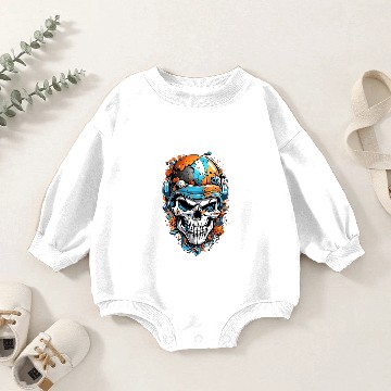 Discover Skeleton head transformed Baby Romper Sweatshirts