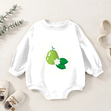 Discover Guava With Flower And Leaves Baby Romper Sweatshirts
