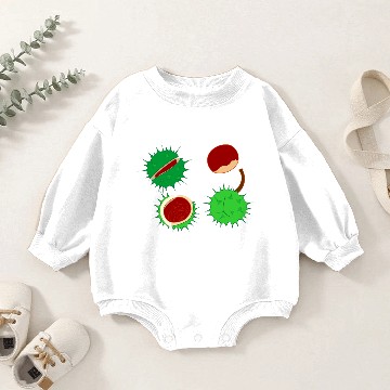 Discover Autumn chestnuts Baby Romper Sweatshirts