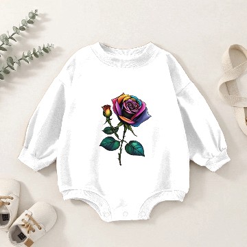 Discover Aesthetic Colorful Rose simple Classic Baby Romper Sweatshirts