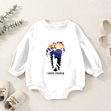 Discover I Hate People Bigfoot Baby Romper Sweatshirts