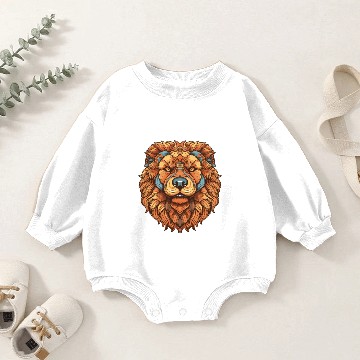Discover Chow Chow dog portrait Baby Romper Sweatshirts
