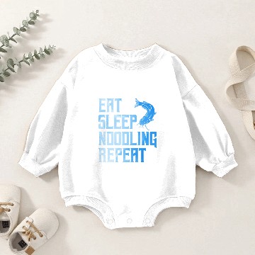 Discover Flathead Fish Eat Sleep Noodling Repeat Catfish Baby Romper Sweatshirts