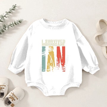 Discover I Survived Hurricane Ian Baby Romper Sweatshirts