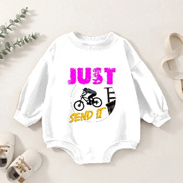 Discover Just Send It Mtb Dropping In Baby Romper Sweatshirts