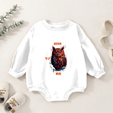 Discover owl born to win Baby Romper Sweatshirts