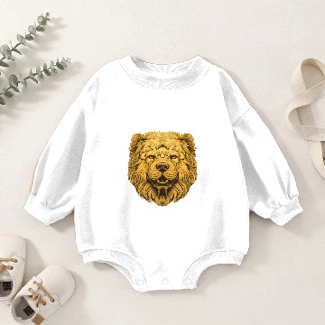 Discover Chow Chow dog portrait Baby Romper Sweatshirts