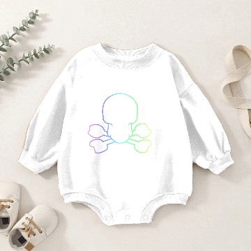Discover White Skull And Crossbones Baby Romper Sweatshirts
