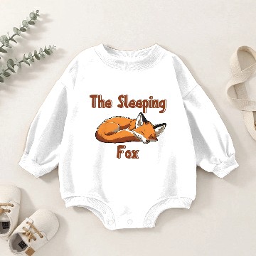 Discover The Sleeping Fox a cute fox sleeping Baby Romper Sweatshirts