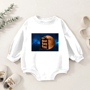 Discover Full Moon On Ghost Town Trail Baby Romper Sweatshirts