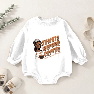 Discover Zombie nurse when not caffeinated: Graveyard shift Baby Romper Sweatshirts
