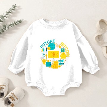 Discover Bitcoin Is The Future Cryptocurrency Digital Baby Romper Sweatshirts