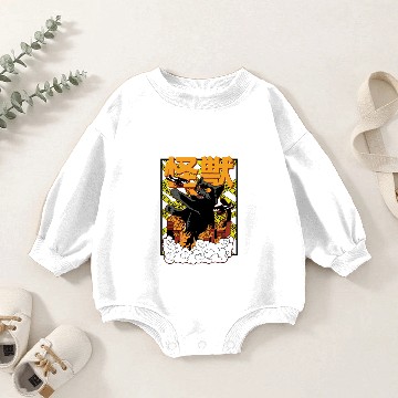 Discover Super CatZilla Baby Romper Sweatshirts