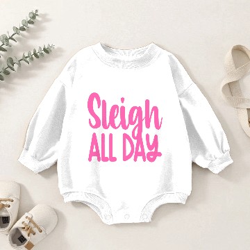 Discover Sleigh All Day Baby Romper Sweatshirts