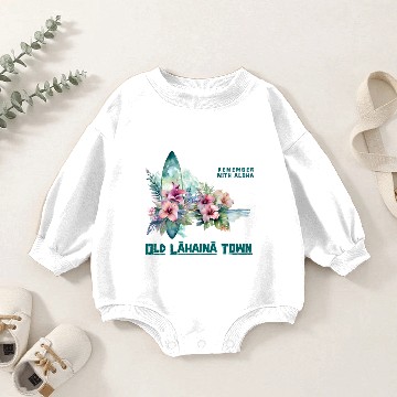 Discover Old Lahaina Town - Remember Baby Romper Sweatshirts