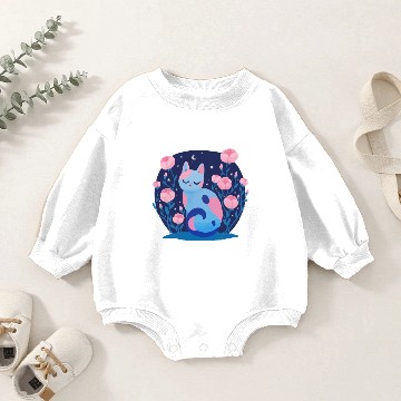 Discover Peony cat Baby Romper Sweatshirts