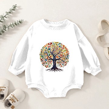 Discover Global Cultural Unity Tapestry Canopy Baby Romper Sweatshirts