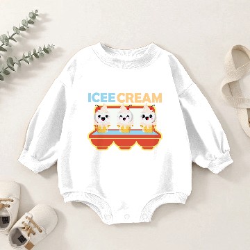 Discover Cute Vanilla Ice Cream Baby Romper Sweatshirts