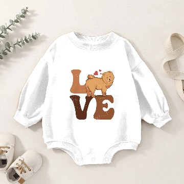 Discover Chow Chow Dog LOVE Baby Romper Sweatshirts