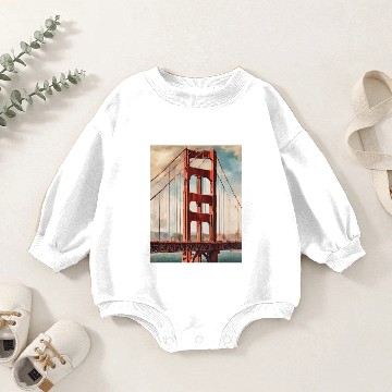 Discover Golden Gate Bridge California Baby Romper Sweatshirts, Golden Stat