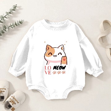 Discover cat meow Baby Romper Sweatshirts