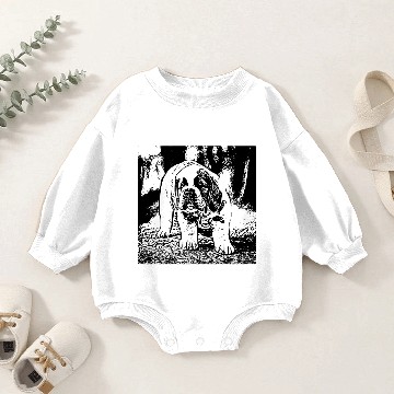 Discover Saint Bernard Puppy image Baby Romper Sweatshirts
