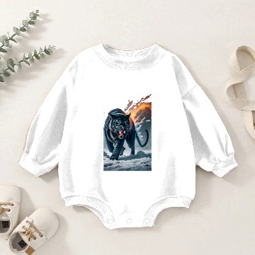 Discover Wild Black Panther Baby Romper Sweatshirts