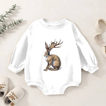 Discover Jackalope Cryptid Creature Baby Romper Sweatshirts