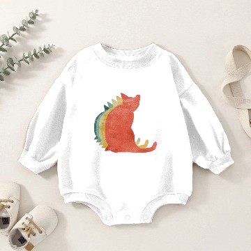 Discover Cat Retro Vintage Color Baby Romper Sweatshirts