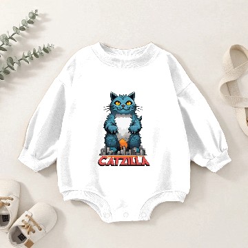 Discover Catzilla Baby Romper Sweatshirts