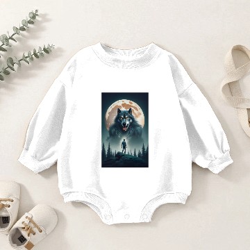 Discover Werewolf and Blood Moon Baby Romper Sweatshirts