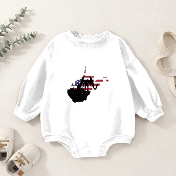 Discover Mothman USA Flag Map Cryptid Cryptozoology Baby Romper Sweatshirts