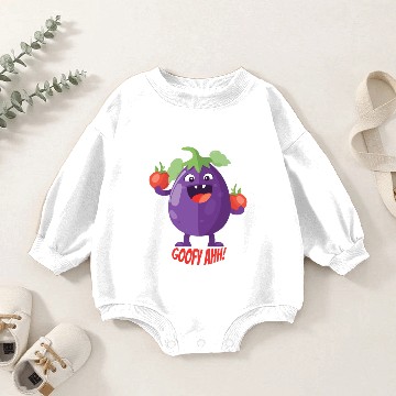 Discover Eggplant Tomato Party Goofy Ahh Baby Romper Sweatshirts