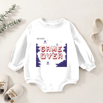 Discover Game Over Baby Romper Sweatshirts
