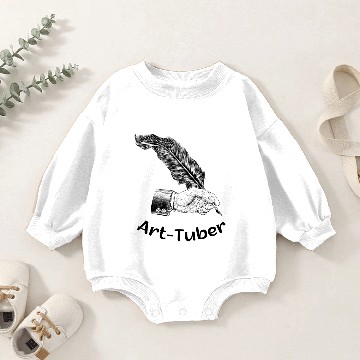 Discover Art Tuber Black Baby Romper Sweatshirts
