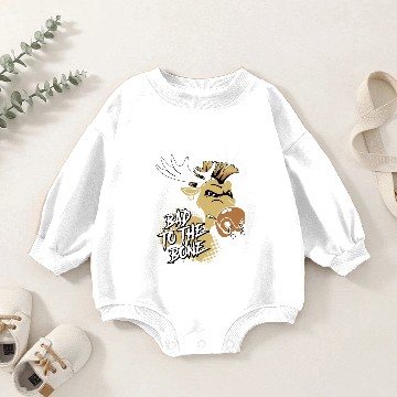 Discover Bad To The Bone Punk Baby Romper Sweatshirts