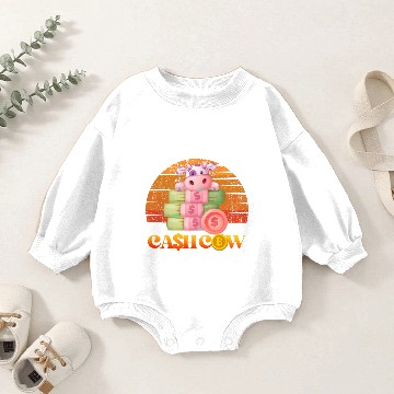 Discover Cash Cow Art 1 Baby Romper Sweatshirts