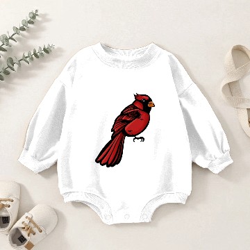 Discover Red Cardinal Baby Romper Sweatshirts