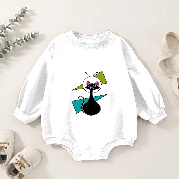 Discover Astro Cat Baby Romper Sweatshirts