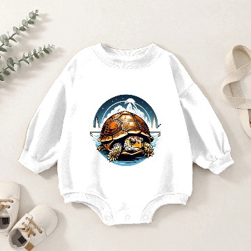 Discover Box turtle ecology human responsibility Baby Romper Sweatshirts