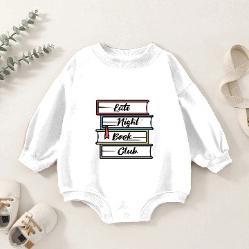 Discover Late Night Book Club Baby Romper Sweatshirts