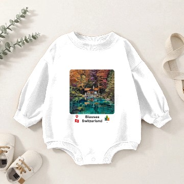Discover Blausee Lake - Switzerland Baby Romper Sweatshirts