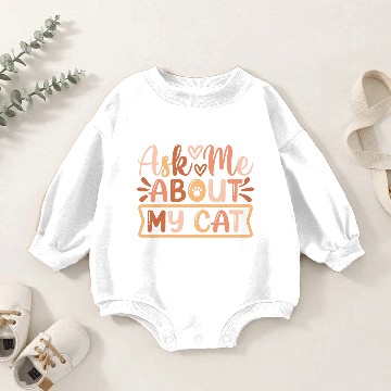 Discover Ask Me About My Cat Baby Romper Sweatshirts