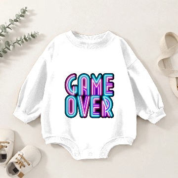 Discover Game Over Baby Romper Sweatshirts